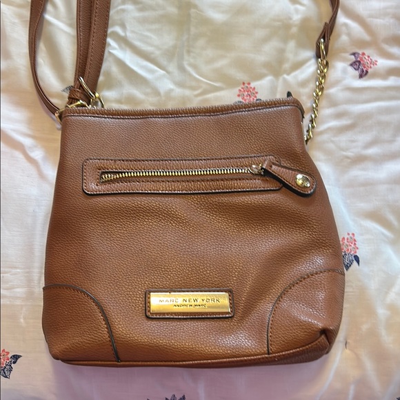 Marc New York Tan Leather Crossbody Bag - Picture 1 of 3